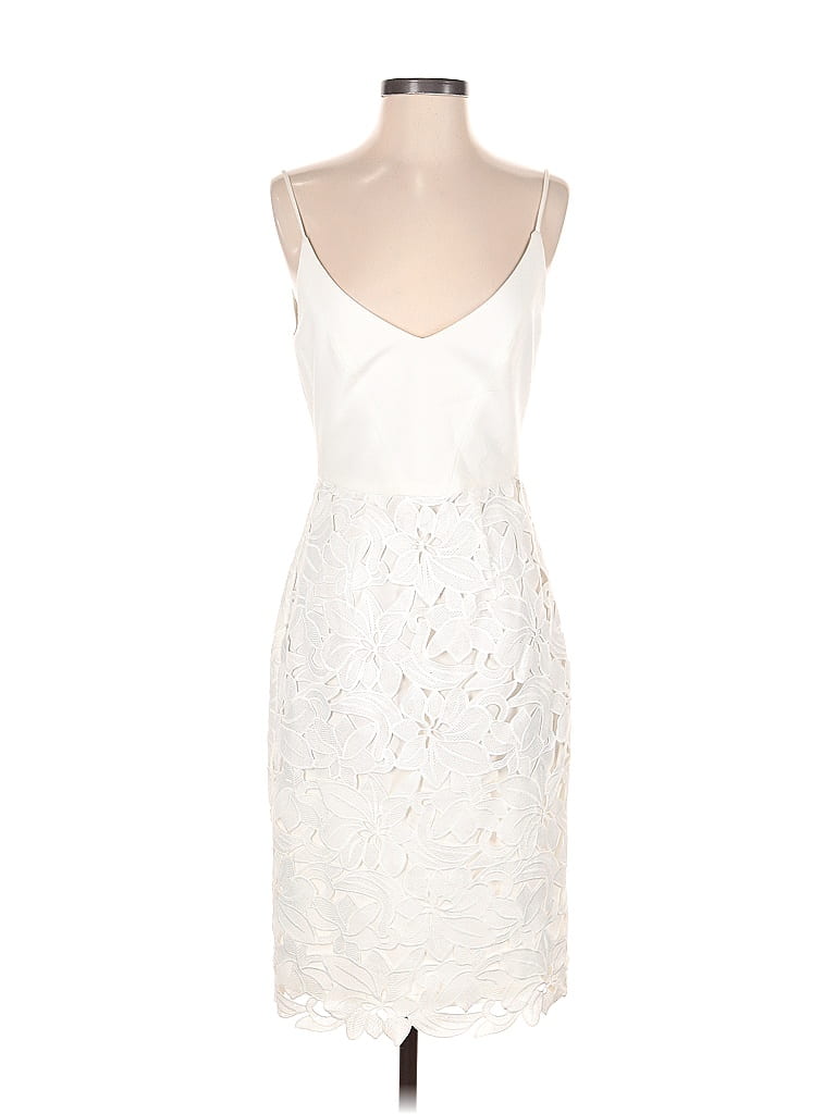 Black Halo 100% Polyamide Ivory Cocktail Dress Size 2 - photo 1