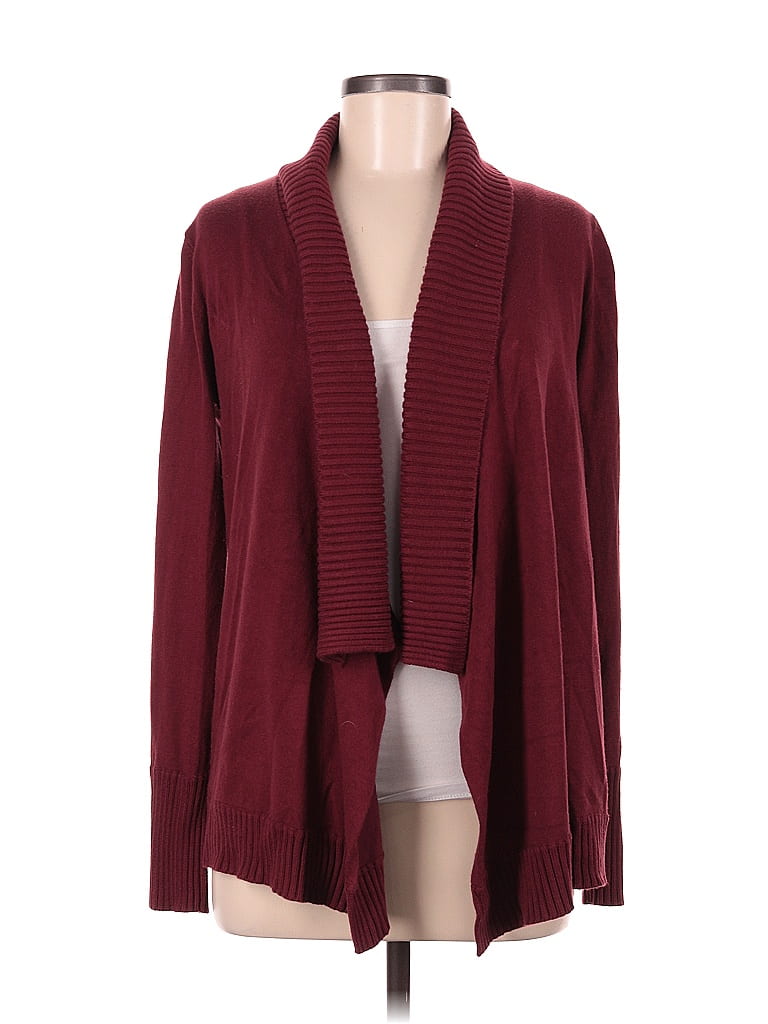 Click to view more detailed imagery on our partner's website Pre-owned Joan Vass Cardigan Sweater In Burgundy