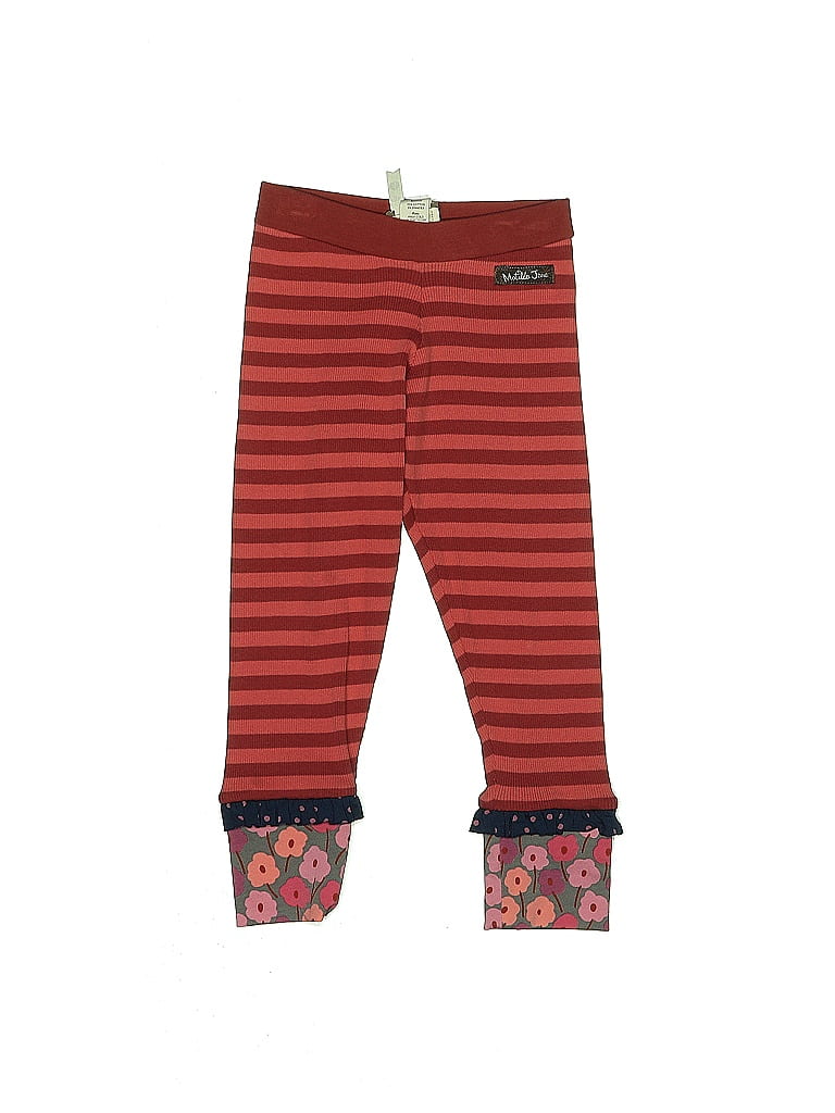 Legging Fille Matilda Jane – Taille 8 – Rayé Rouge Et Blanc – Coton