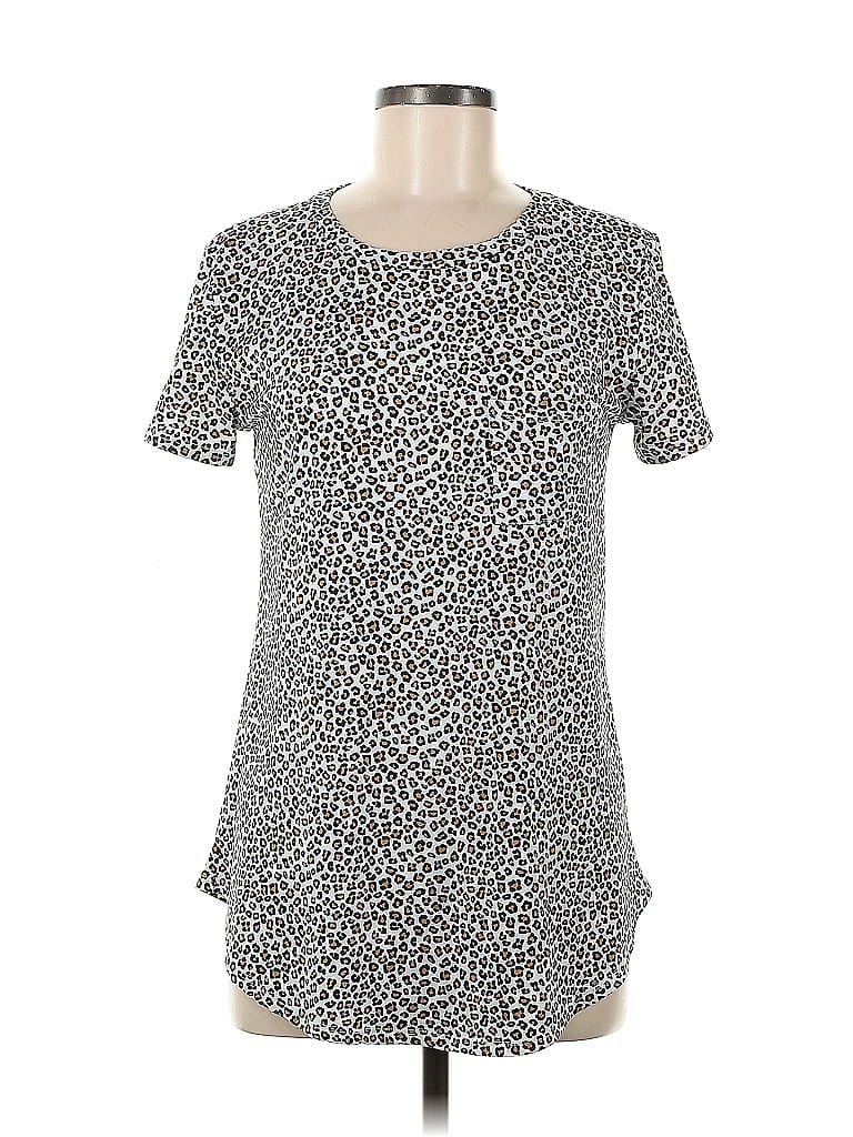 Pre-owned Assorted Brands Short Sleeve T-shirt In Silver