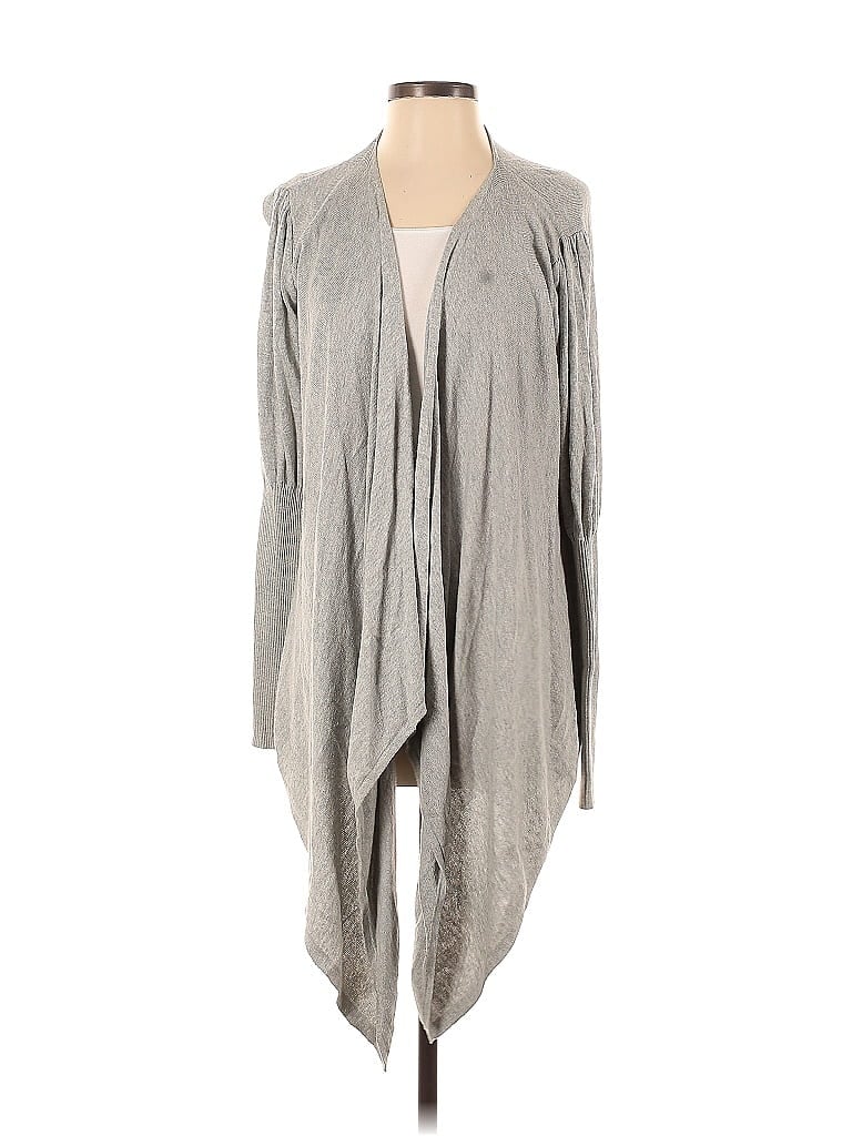 Pre-owned Boston Proper Cardigan Sweater In Gray