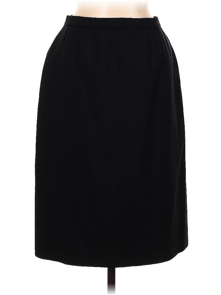 Pre-owned Neiman Marcus Wool Skirt In Black