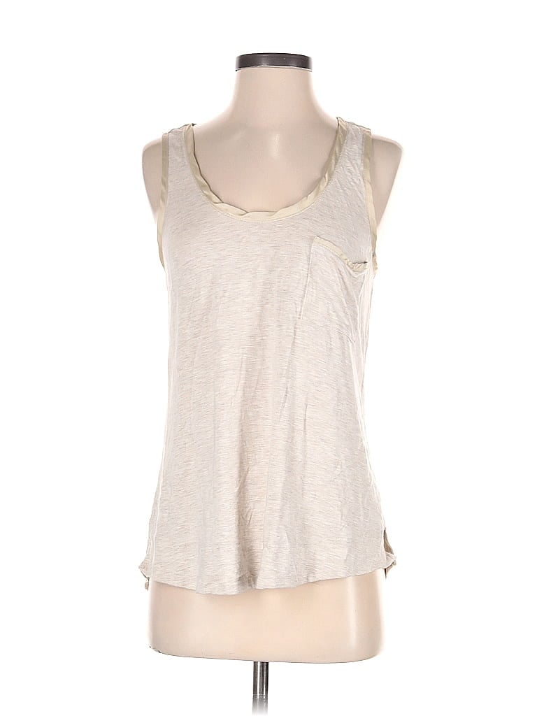 Pre-owned Pure And Good Tank Top Ivory Halter Neckline Tops In White