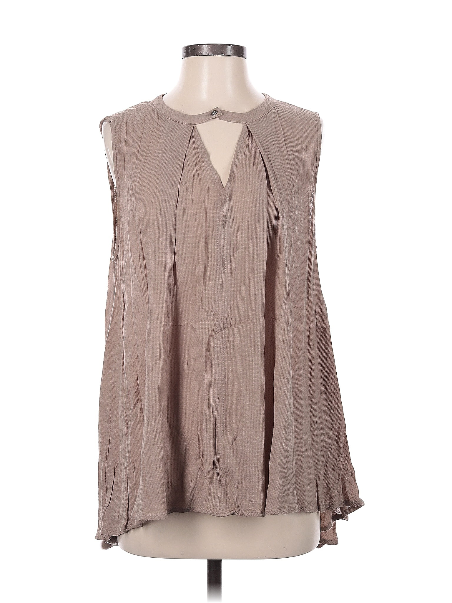Umgee Gray Sleeveless Blouse Size S