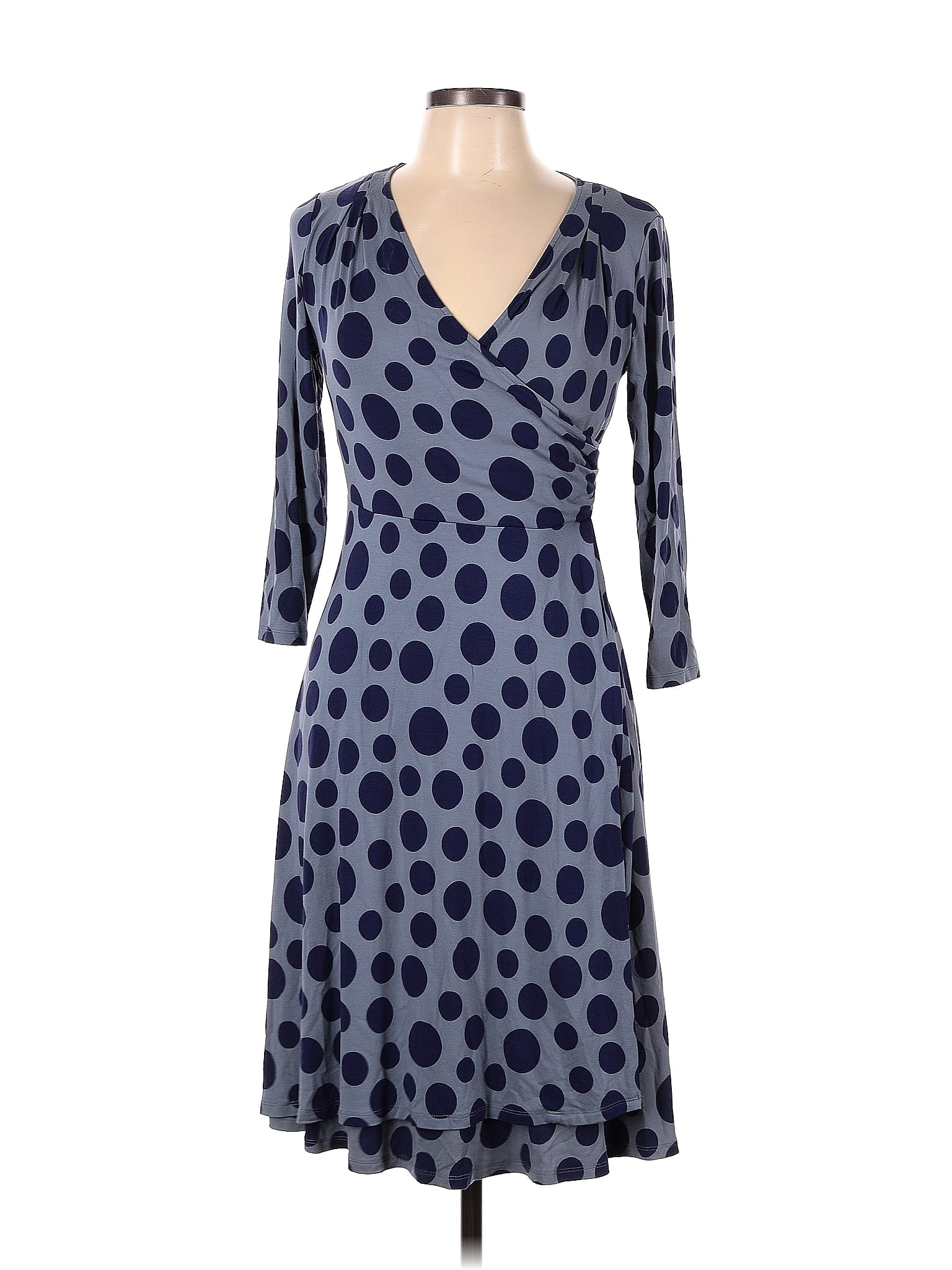 Boden Polka Dots Blue Cocktail Dress Size 10 - 74% Off 