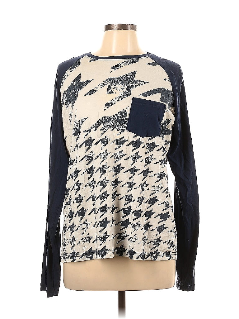 Broken Threads 100% Cotton Blue Long Sleeve Top Size L - 81% off | ThredUp