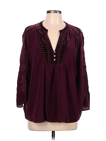 Johnny Was 3/4 Sleeve Silk Top (view 1)