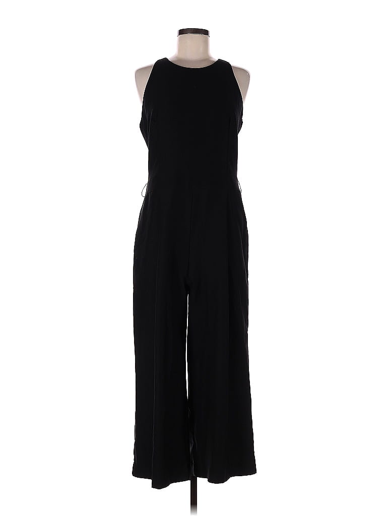 Banana Republic 100% Polyester Solid Tortoise Black Jumpsuit Size 8 ...