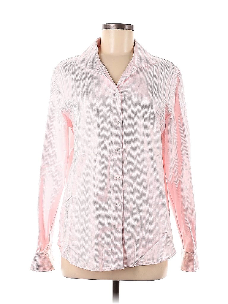 Pre-owned Kal Rieman Long Sleeve Button Down Shirt In Pink