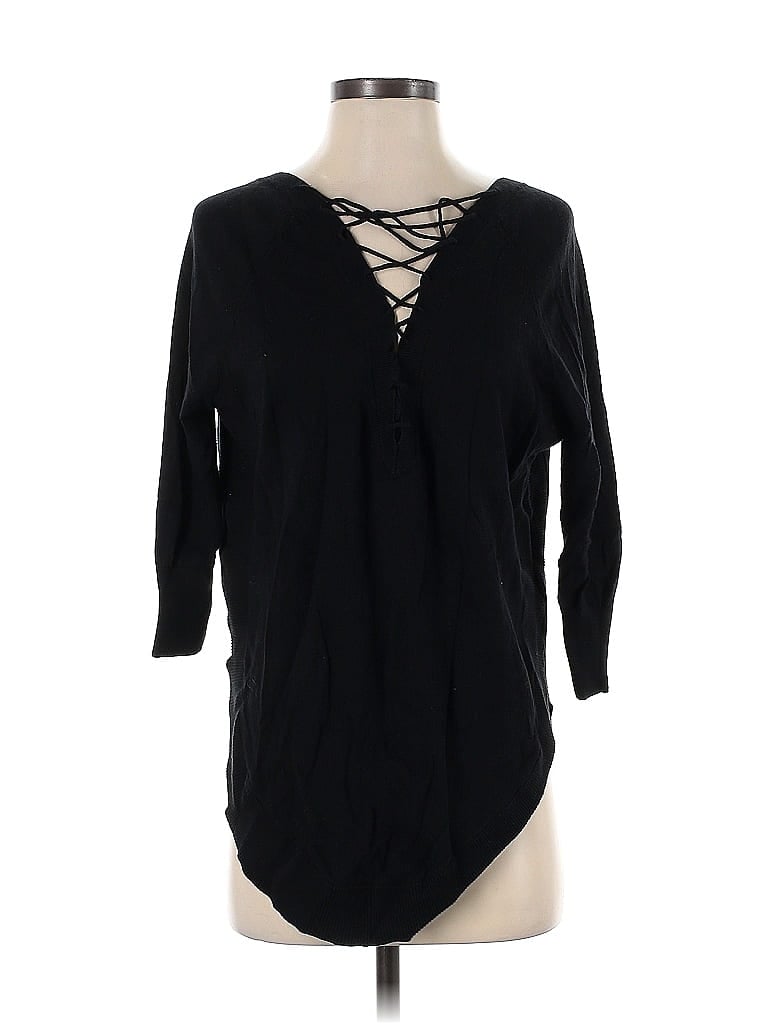 Pre-owned Express Pullover Sweater In Black