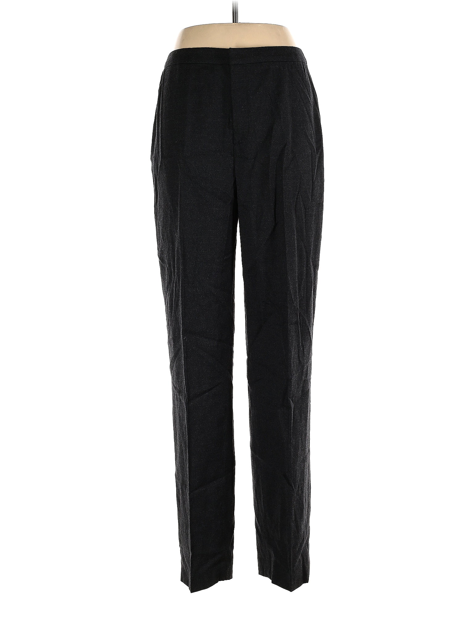 Linda Allard Ellen Tracy Tweed Chevronherringbone Black Wool Pants
