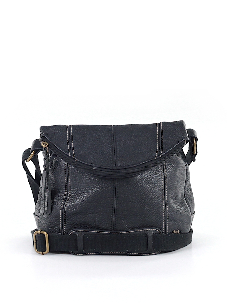 The Sak 100% Leather Solid Black Leather Crossbody Bag One Size - 58% ...