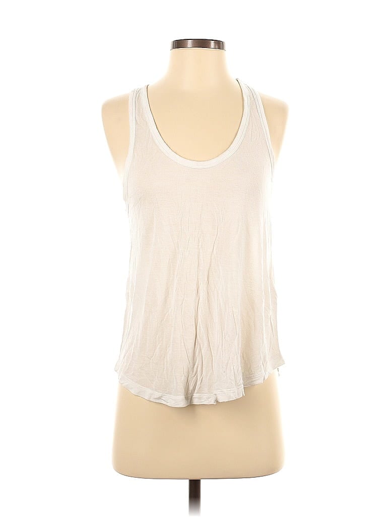 Pre-owned Banana Republic Tank Top Ivory Halter Neckline Tops In White