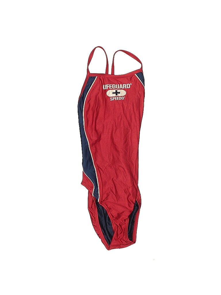 Pre-owned Speedo One Piece Swimsuit In Red