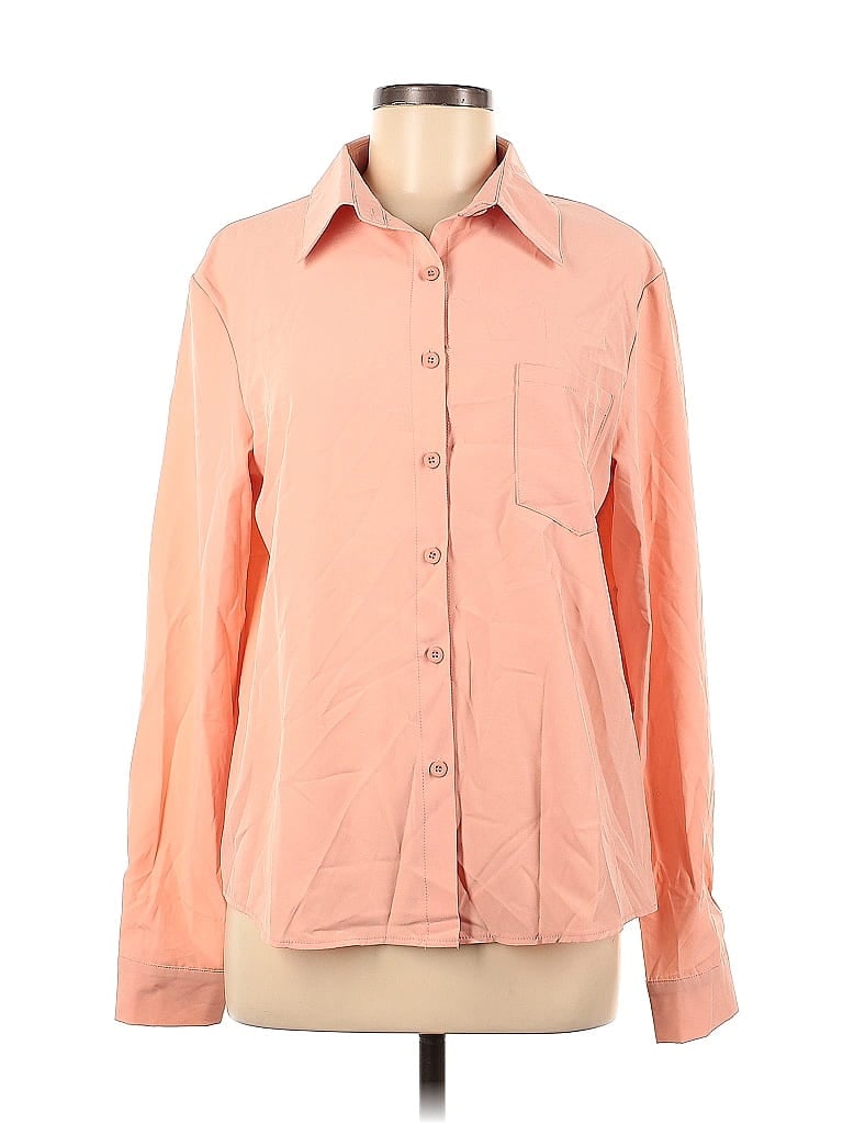 Pre-owned Assorted Brands Long Sleeve Blouse In Pink