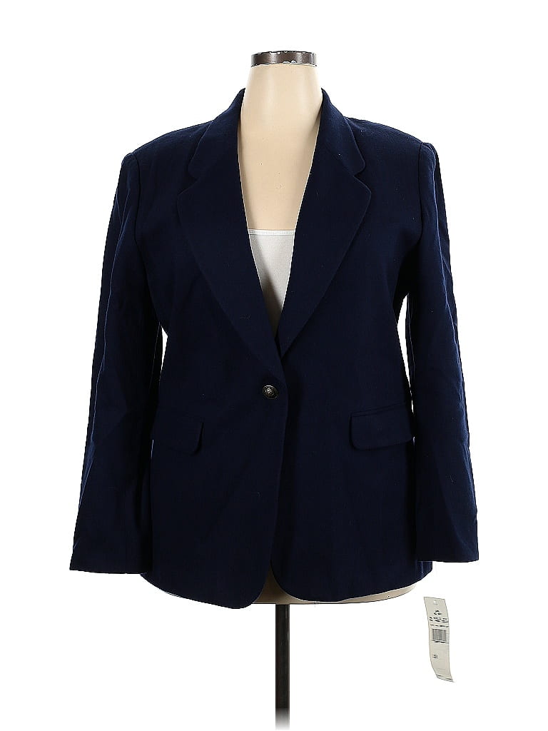 Koret 100% Acetate Blue Blazer Size 18 (Plus) - 73% off | ThredUp