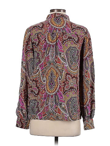 Tibi Long Sleeve Silk Top (view 2)