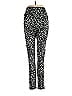T by Talbots Animal Print Floral Hearts Graphic Black Casual Pants Size XS - photo 2