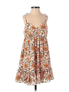 Teeze Me Paisley Floral Orange Green Casual Dress Size 3