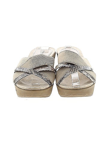 Bandolino Silver Tan Wedges Size 7 1 2 77 off ThredUp