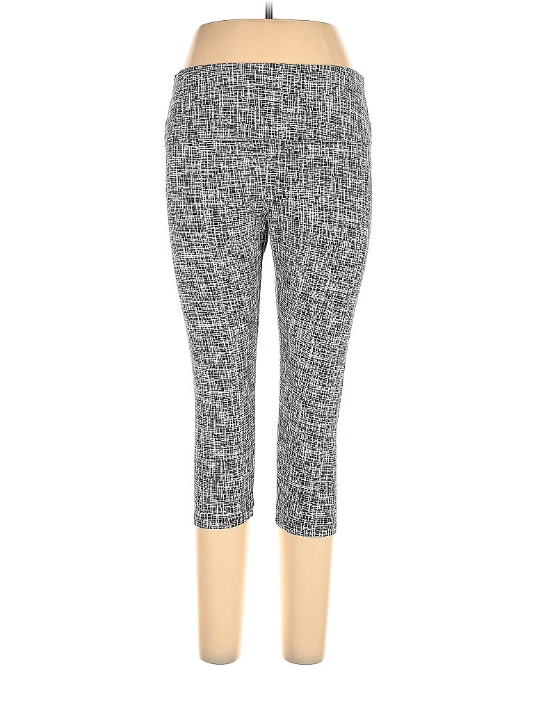 Intro Love Houndstooth Tweed Gray Casual Pants Size L (petite) - photo 1
