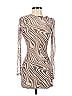 Luna Chix Graphic Animal Print Brown Cocktail Dress Size XS - photo 1