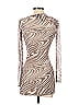 Luna Chix Graphic Animal Print Brown Cocktail Dress Size XS - photo 2