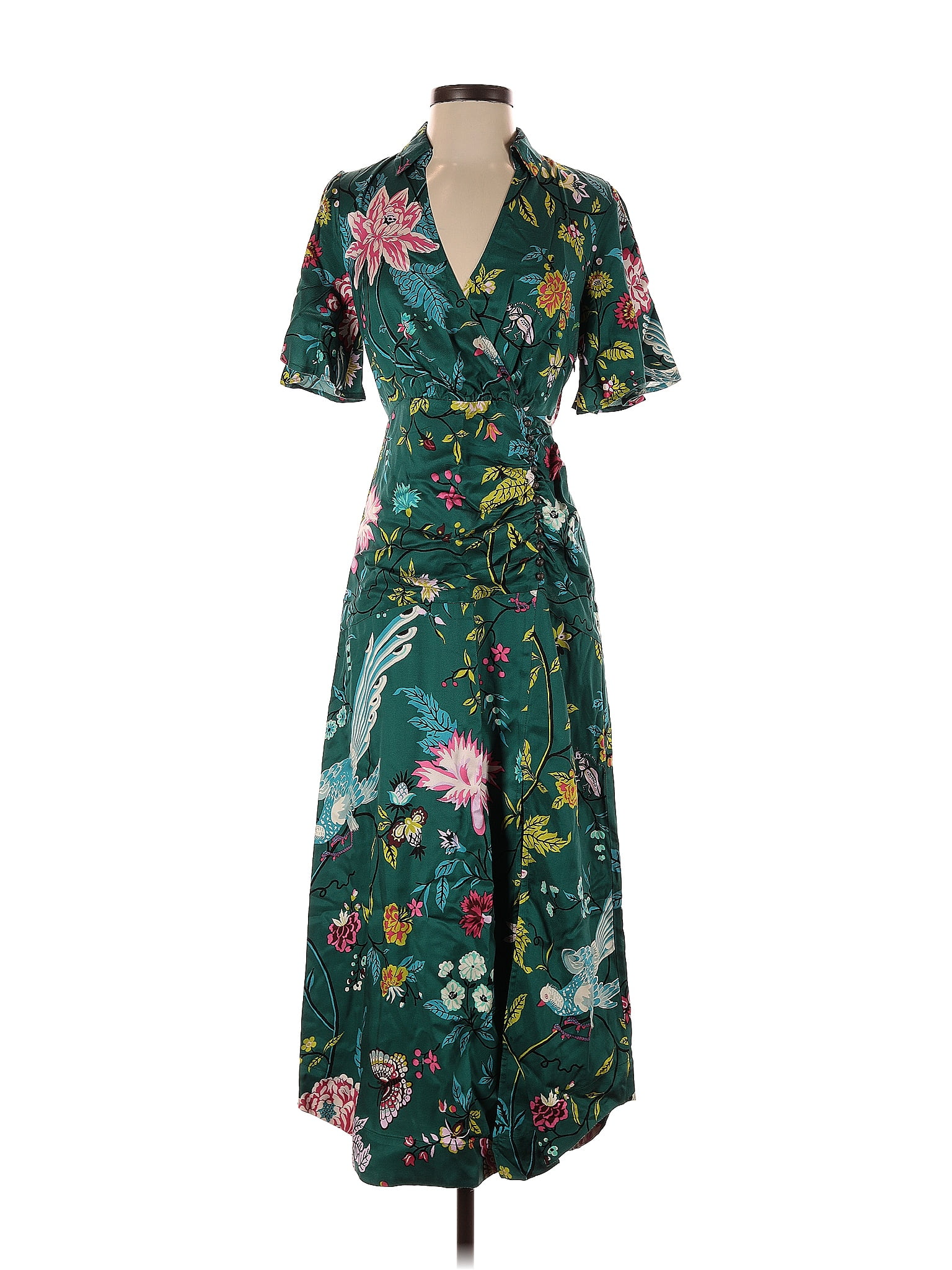 Dress Casual Midi By Maeve In Green, Size: M main image 1