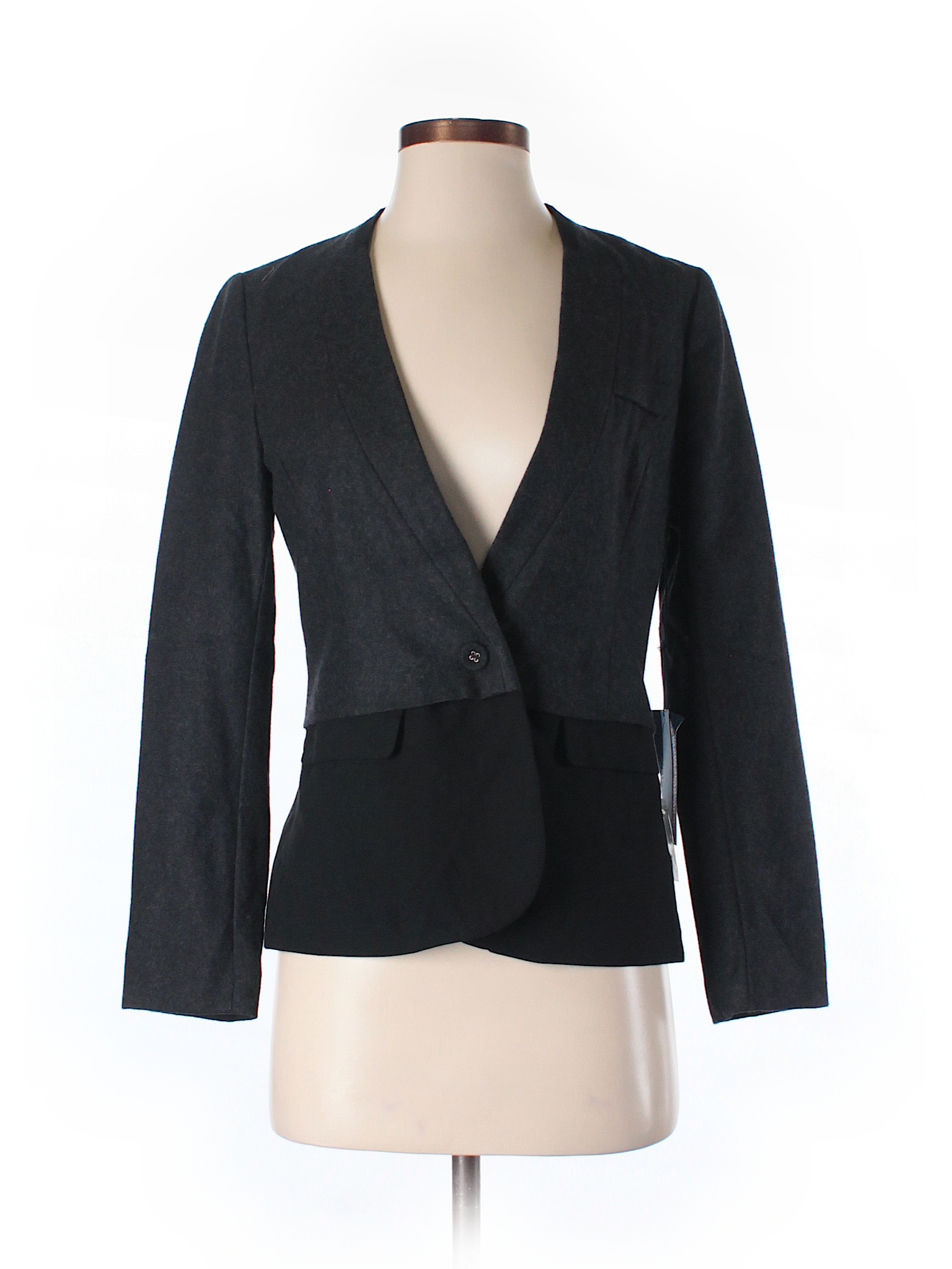 Simply Vera Vera Wang Solid Black Wool Blazer Size S (Petite) - 66% off ...