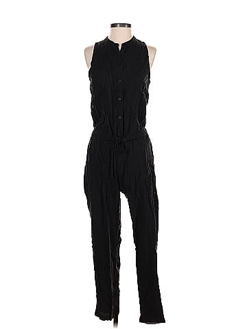 Cloth Stone 100 Lyocell Solid Black Jumpsuit Size S 70 off ThredUp