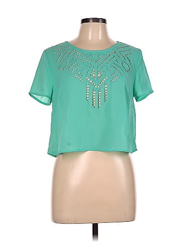 A. Peach Short Sleeve Blouse (view 1)