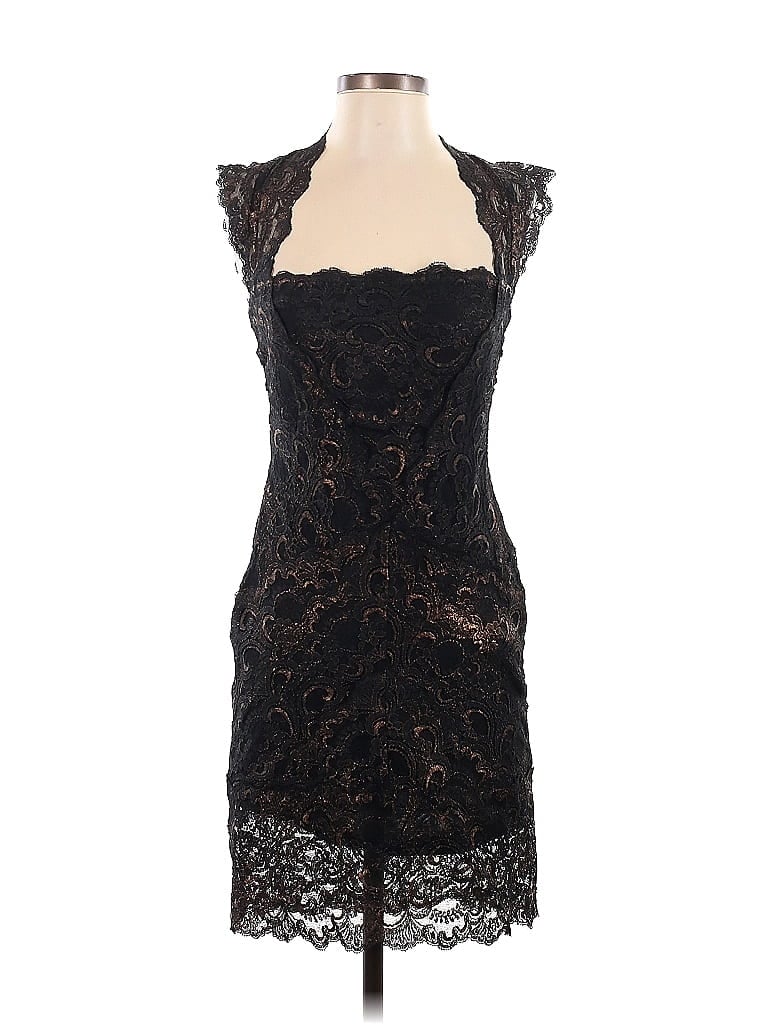 Nicole Miller Damask Brocade Black Cocktail Dress Size S - 73% off ...