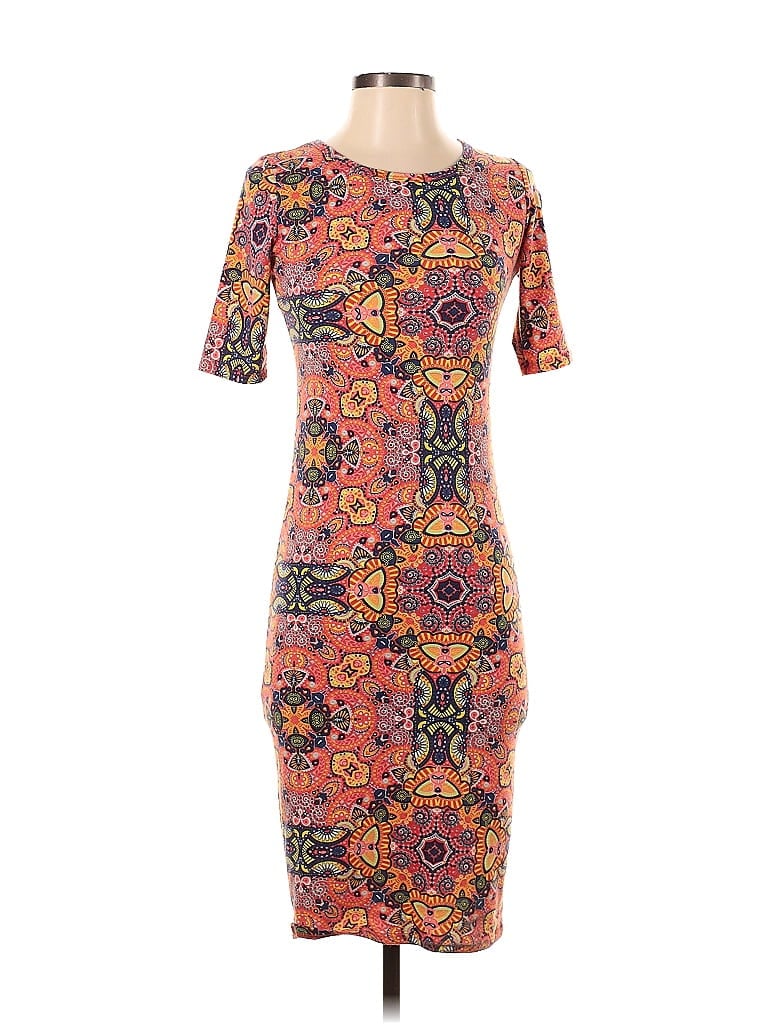 Pre-owned Lularoe Cocktail Dress In Orange