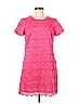CeCe 100% Polyester Chevron-herringbone Pink Casual Dress Size 6 - photo 1