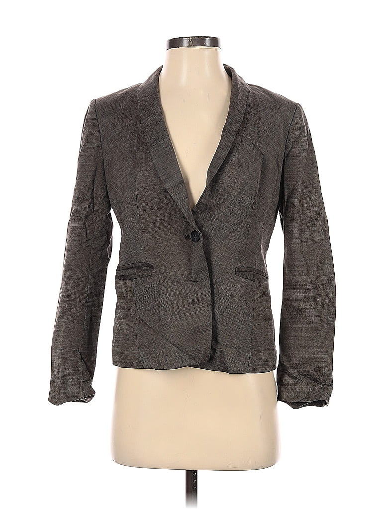 Pre-owned Ann Taylor Blazer Jacket In Gray