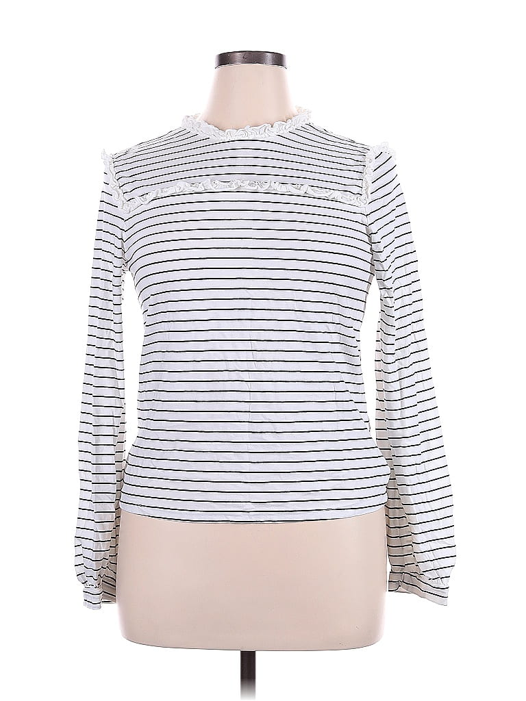 Sundry White Long Sleeve Top Size XL (4) - photo 1