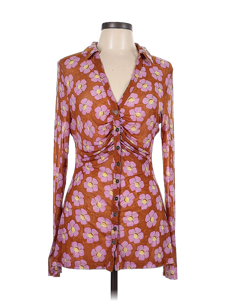 Débardeur Free People Orange - Côté Ouvert, Encolure Scoop, Taille M, Neuf