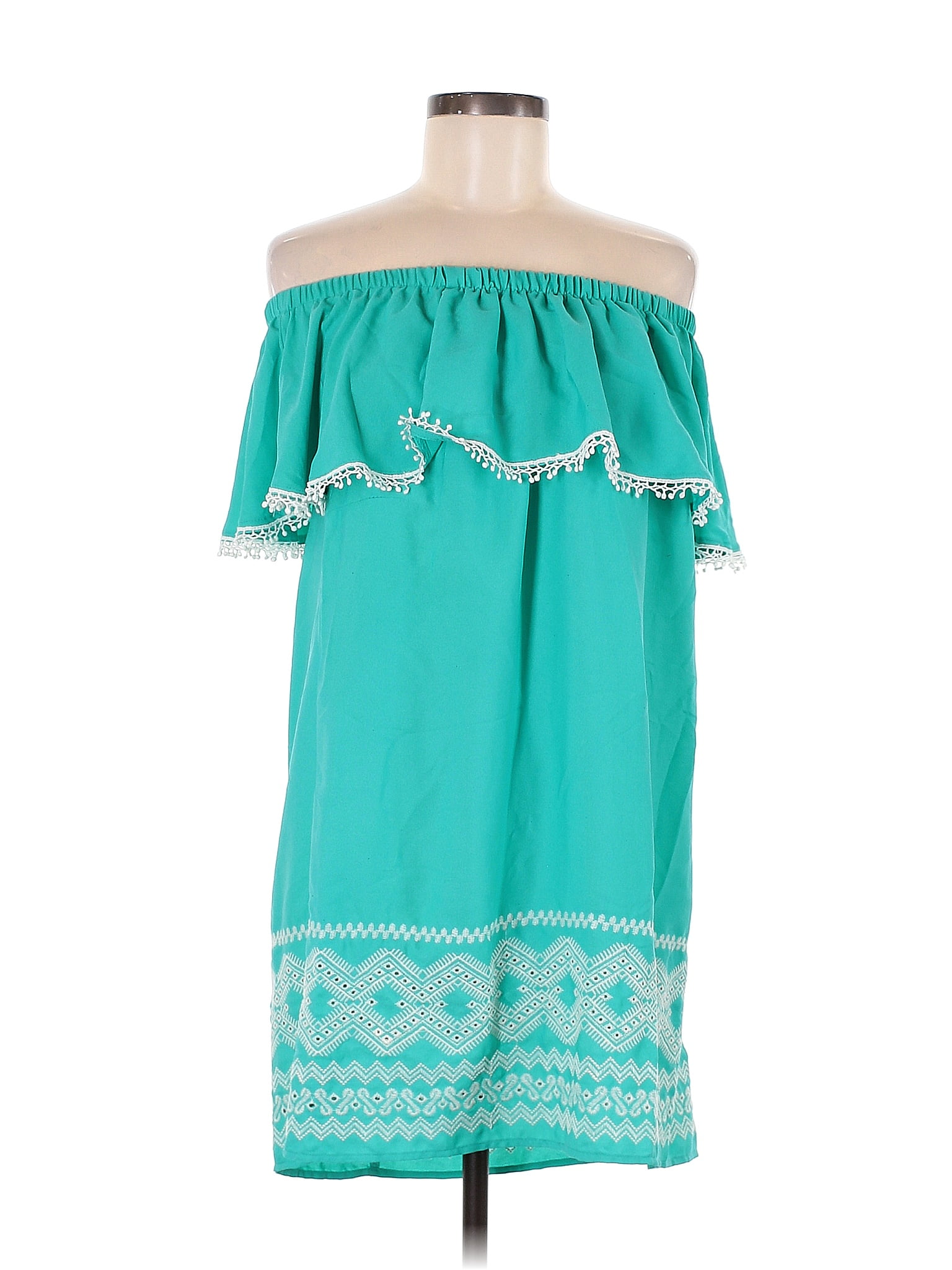 Trixxi 100% Polyester Teal Cocktail Dress Size M