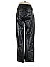 showpo Black Faux Leather Pants Size 4 - photo 2