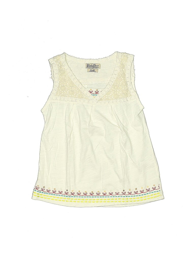 Pre-owned Lucky Brand Kids' Sleeveless T-shirt In White