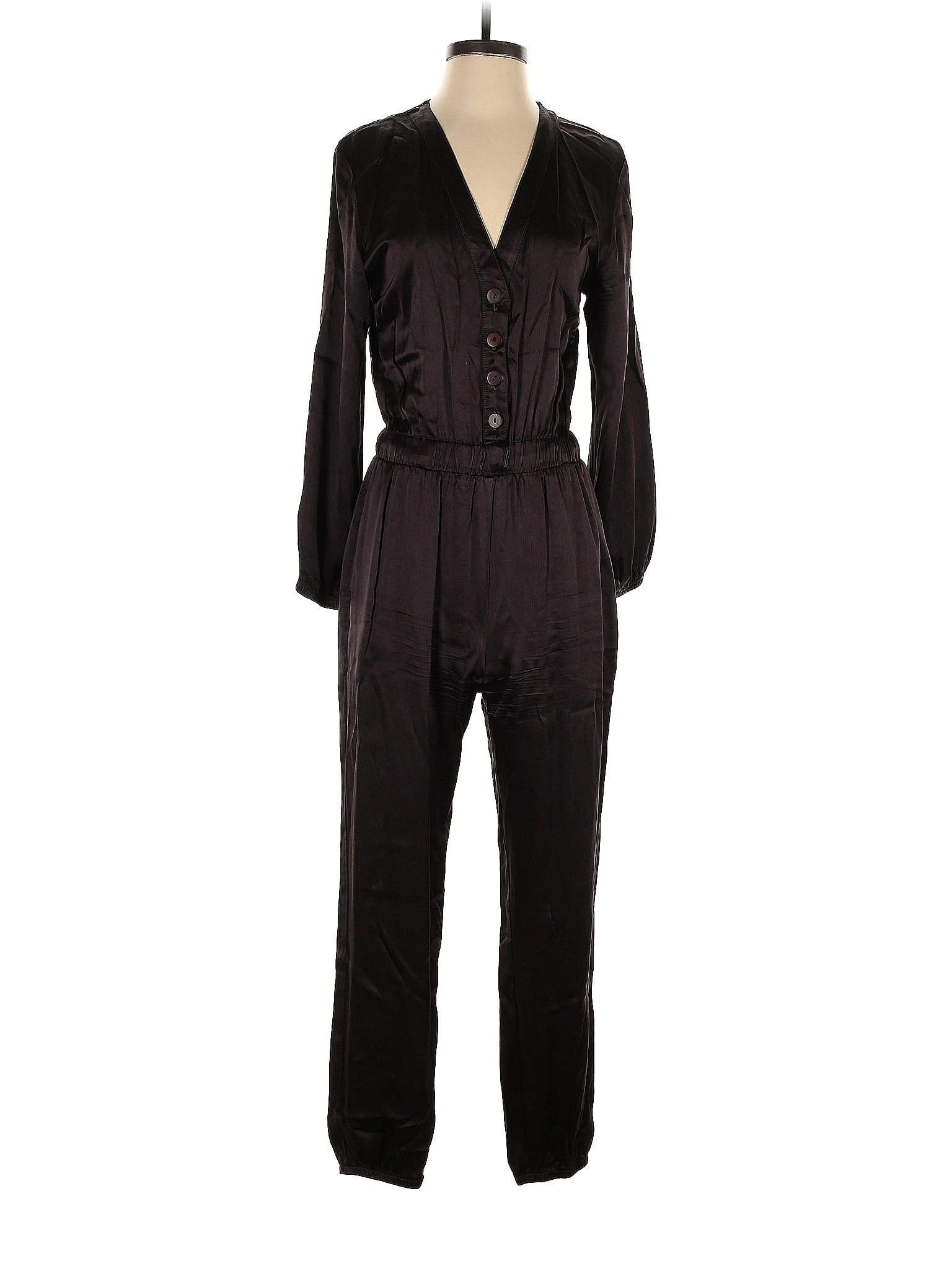 NATION LTD 100% Rayon Black Jumpsuit Size S