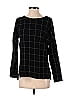 Jigsaw Checkered-gingham Plaid Black Wool Pullover Sweater Size S - photo 1
