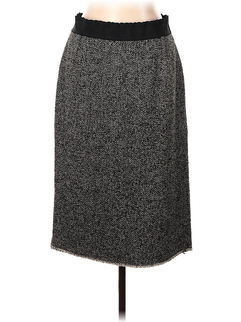 Dolce & Gabbana Tweed Gray Formal Skirt Size EU (IT) 46 / US 10 - photo 1