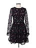 ML Monique Lhuillier 100% Polyester Paisley Black Cocktail Dress Size 6 - photo 1