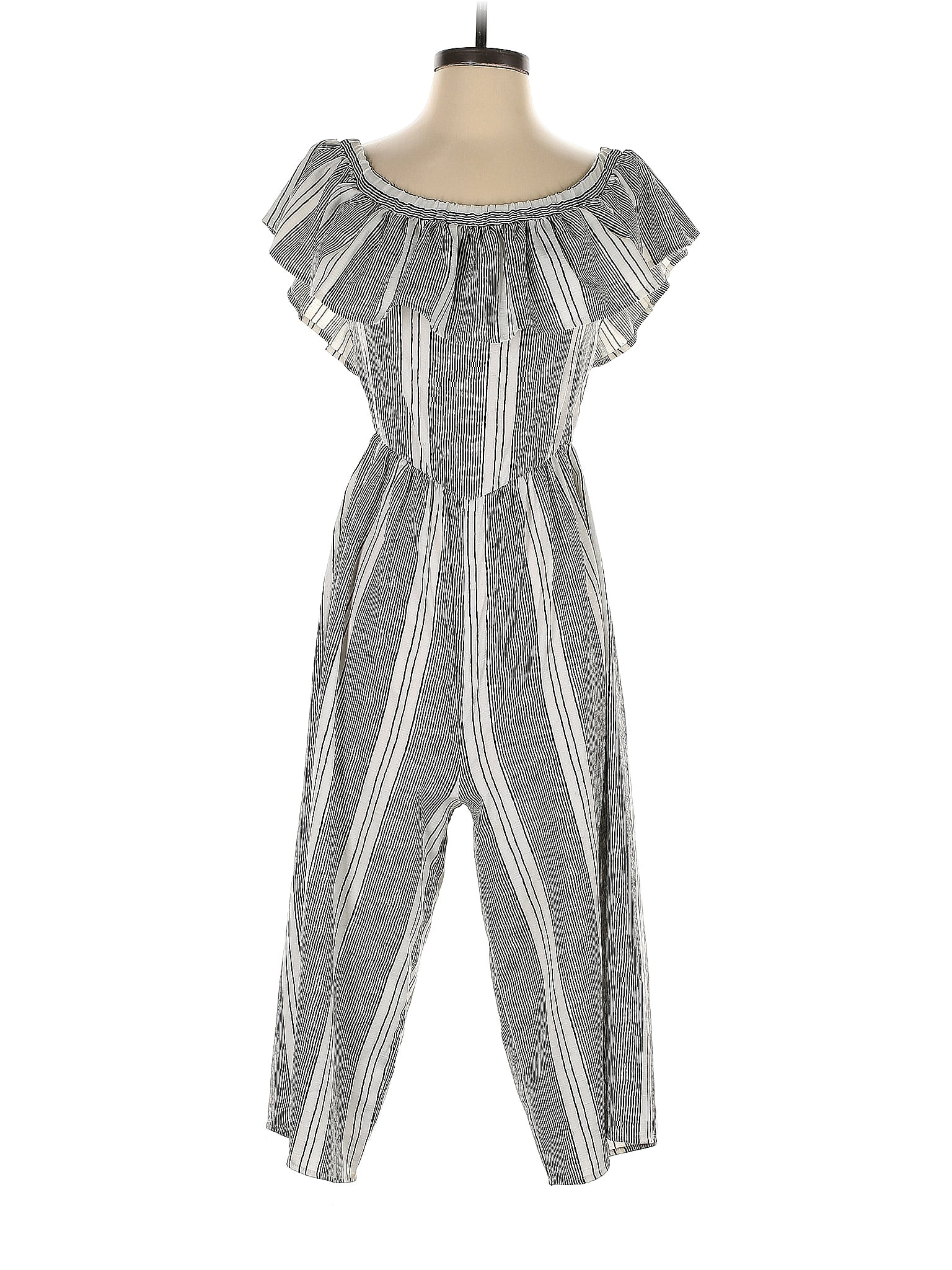Missguided Gray White Jumpsuit Size 4
