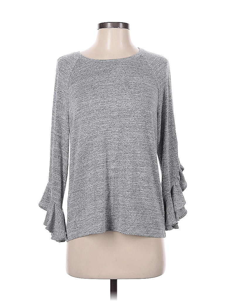 Pre-owned Banana Republic 3/4 Sleeve T-shirt In Gray
