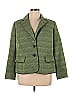 Jones Studio 100% Polyester Tweed Green Blazer Size 14 - photo 1