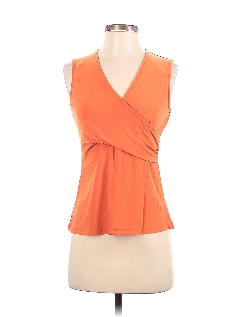Kasper Orange Sleeveless Blouse Size S - photo 1