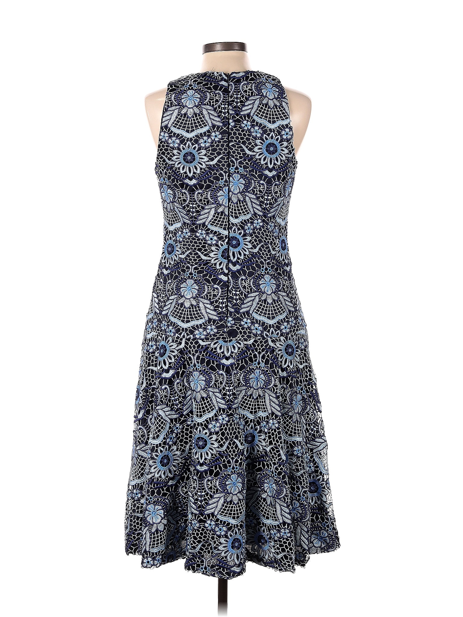 David Meister 100% Polyester Paisley Blue Cocktail Dress Size 10 - 83% off  | ThredUp