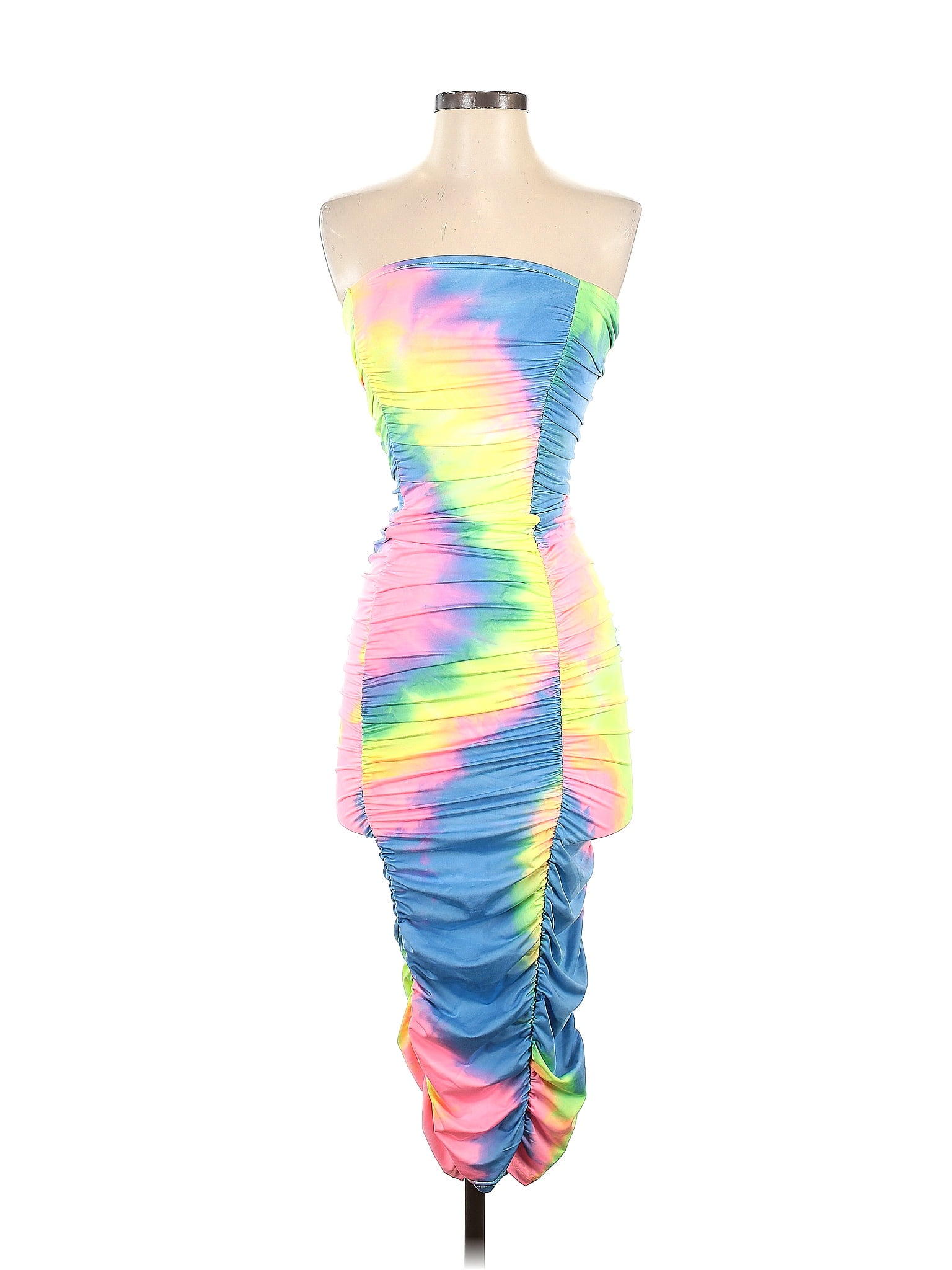 Unbranded Tie-dye Blue Pink Cocktail Dress Size S